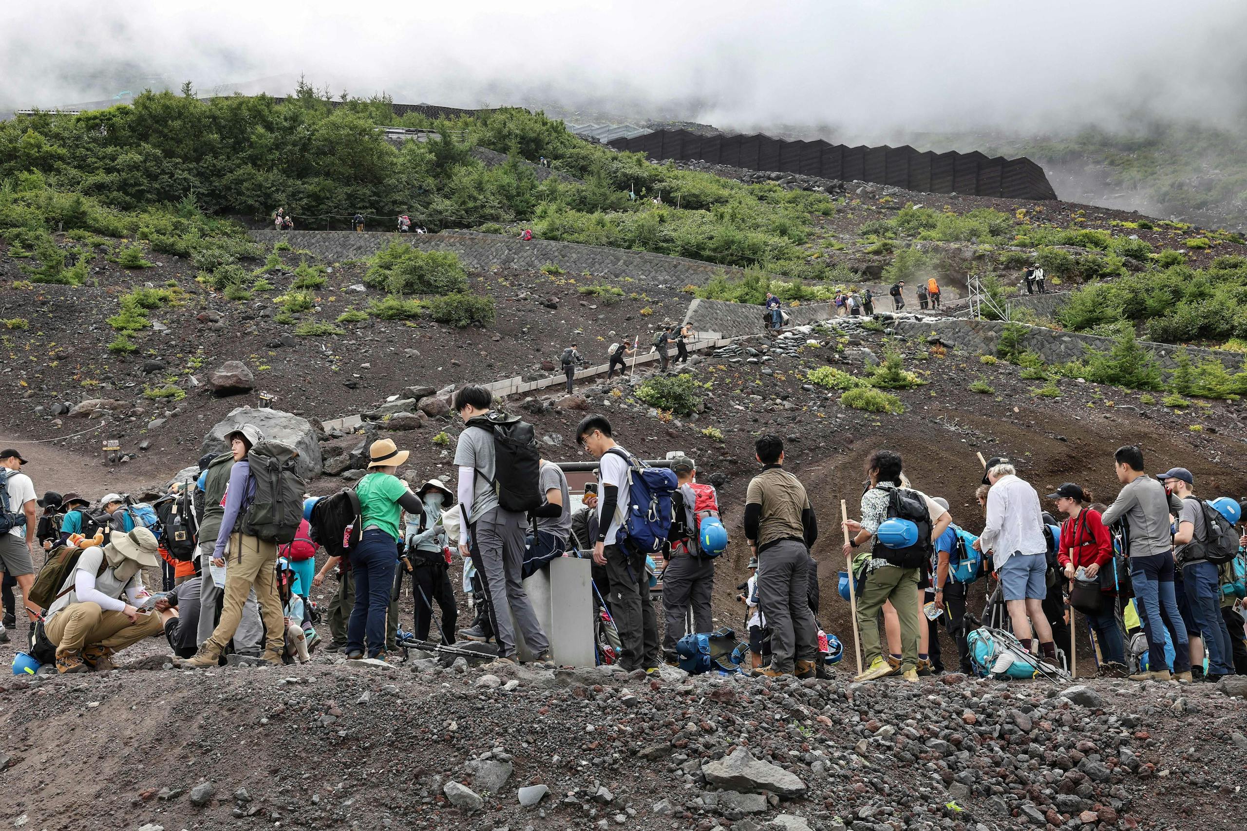 Mount Fuji tourists